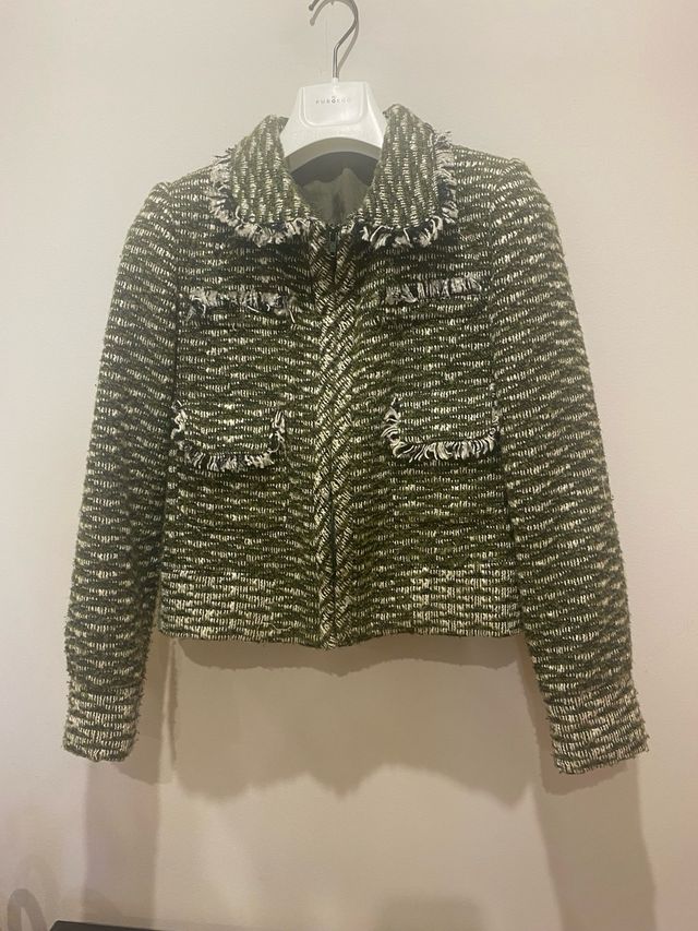 Chaqueta Tweed Chanel - Verde Oliva