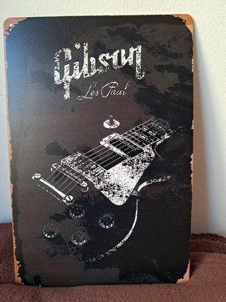 Póster aluminio vintage Gibson Les Paul