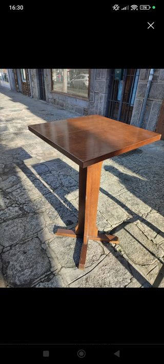 Mesa alta madera maciza roble