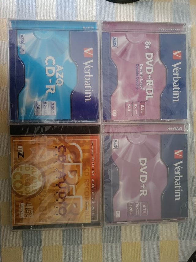 CD-RW e DVD RW Verbatim 700MB 8x-12x