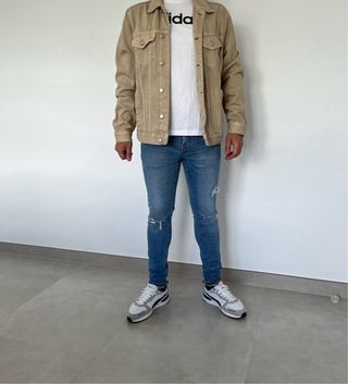 Chaqueta vaquera beige