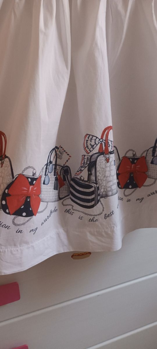 Vestido Mayoral - Blanco, Rojo, Azul Marino T 7.