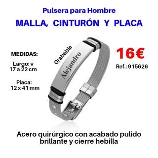 Pulsera Cinturón Malla para Hombre y Mujer