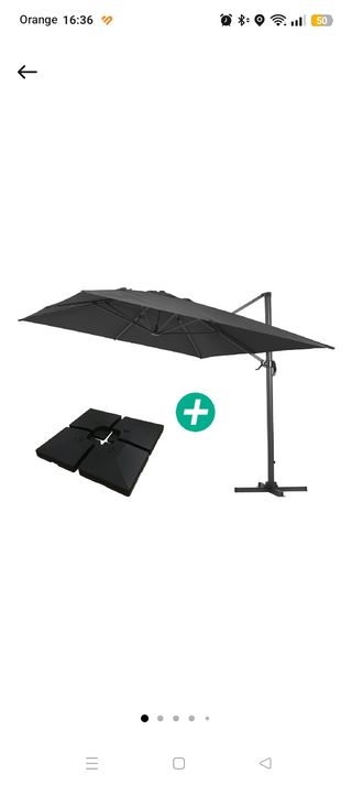 Parasol verde oscuro