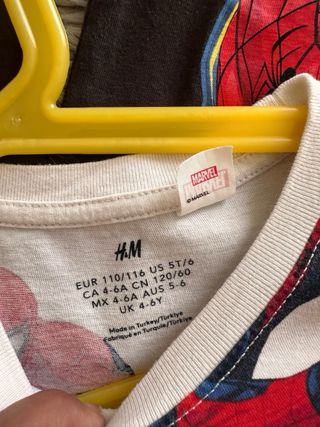 2 Camisetas Spiderman niño