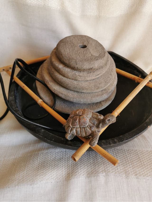 Fuente de agua con tortuga