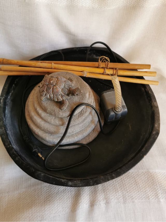 Fuente de agua con tortuga