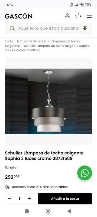 Lámpara techo Sophia 