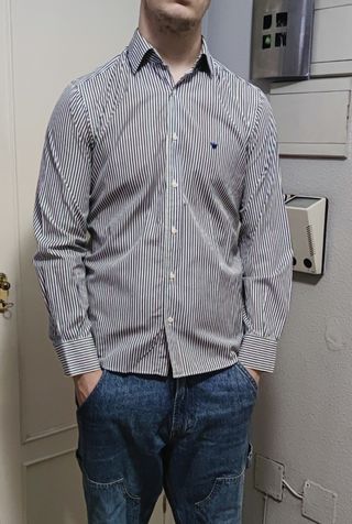 Camisa rayas hombre Caramelo talla 39