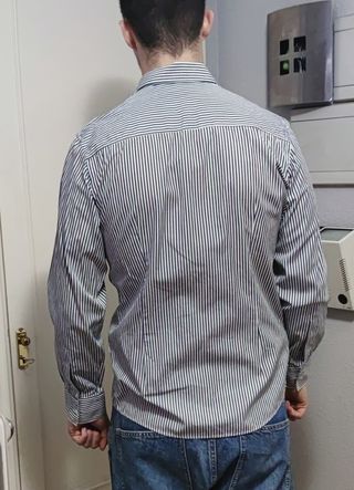 Camisa rayas hombre Caramelo talla 39