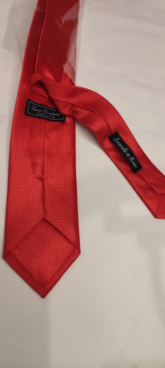 Cravatta rossa Lucio Lamberti, hand made