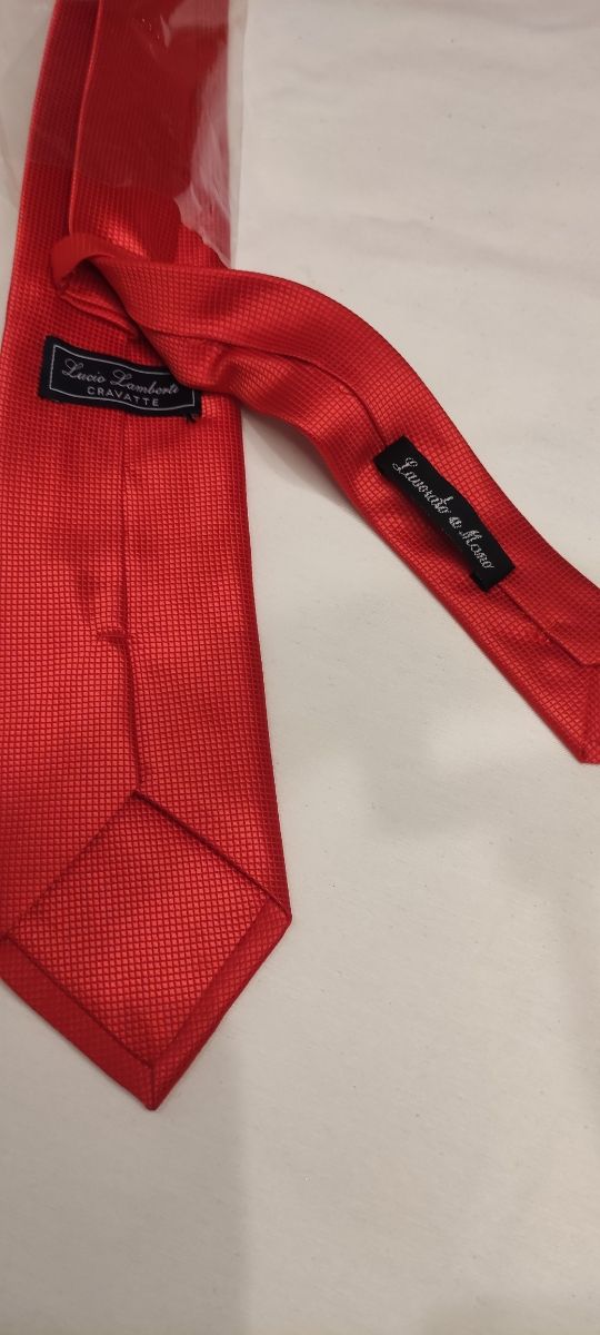 Cravatta rossa Lucio Lamberti, hand made
