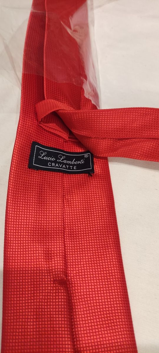Cravatta rossa Lucio Lamberti, hand made