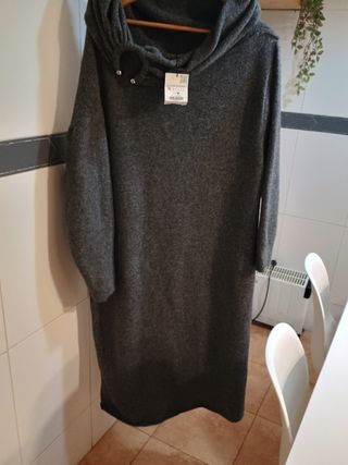Vestido Zara punto gris - Talla 5