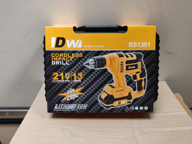 Taladro percutor a batería 21V con 2 baterías