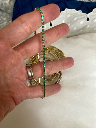 Pulseras strass elásticas - 12 unidades