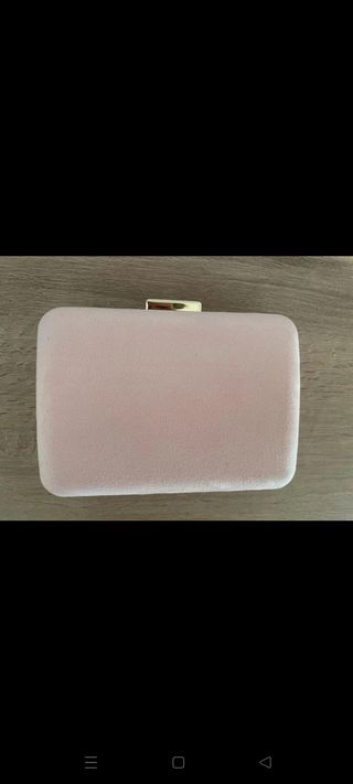Clutch rosa nuevo con etiqueta