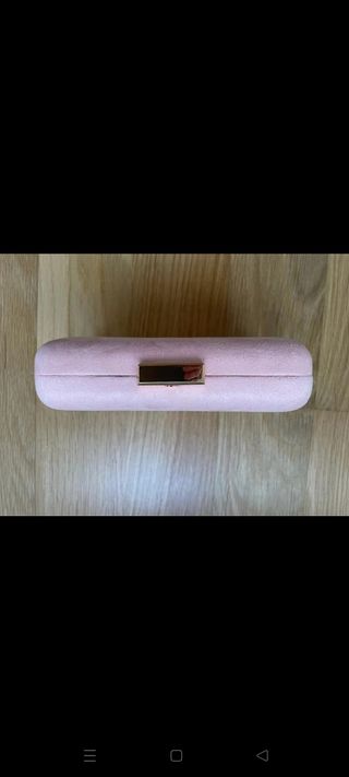 Clutch rosa nuevo con etiqueta