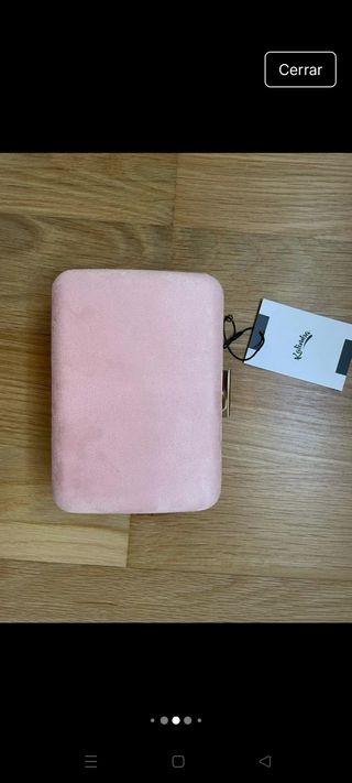 Clutch rosa nuevo con etiqueta