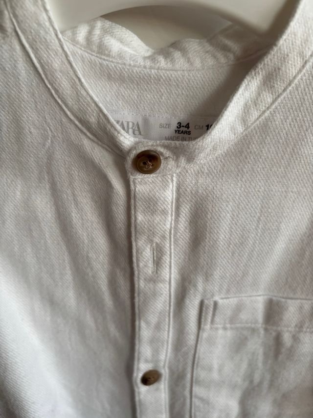 Camisa blanca niños 4 años zara