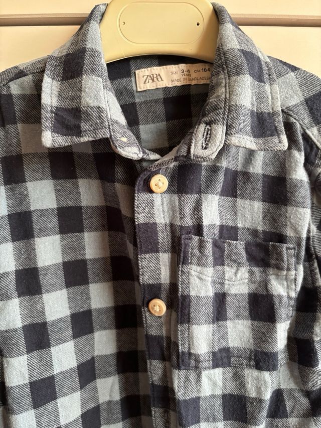 Camisa niños zara 4 años cuadros