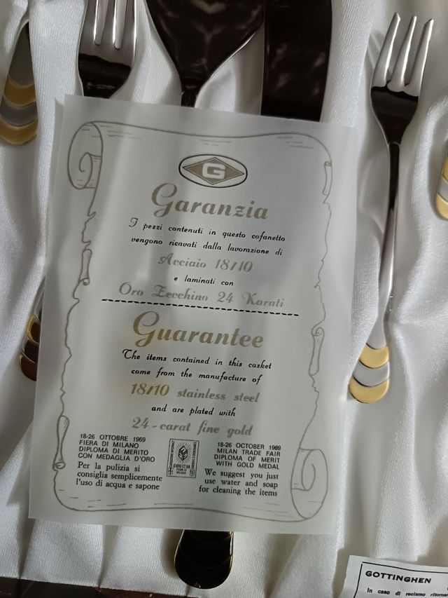 Servizio da 12 Laminato oro gottingen