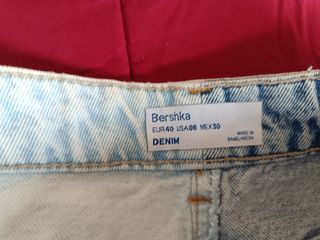 Minifalda vaquera Bershka bicolor - Talla 40