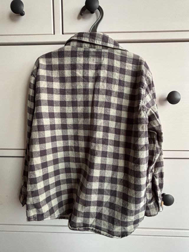 Camisa cuadritos verde zara 4 años