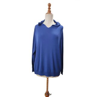 Vicolo/ Jersey oversize de punto capucha azul T:L