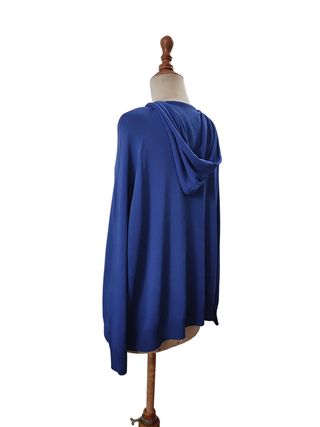 Vicolo/ Jersey oversize de punto capucha azul T:L