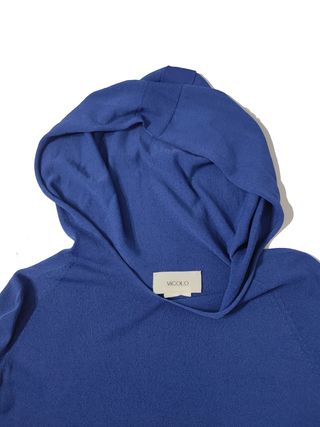 Vicolo/ Jersey oversize de punto capucha azul T:L