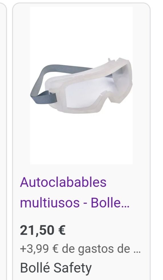 Gafas de Seguridad Bollé Coverall 3 NUEVAS.