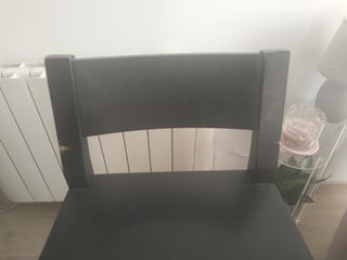 2 Taburete madera negra