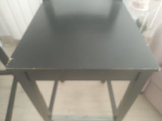 2 Taburete madera negra