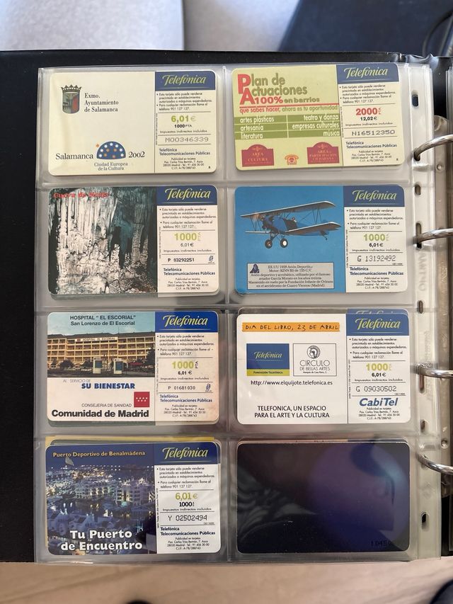 Coleccion de tarjetas telefonicas antiguas