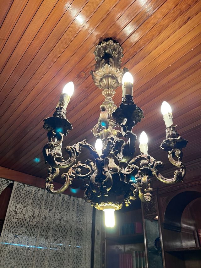 Lampara techo antigua bronce