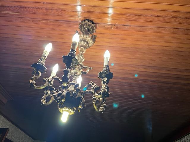 Lampara techo antigua bronce