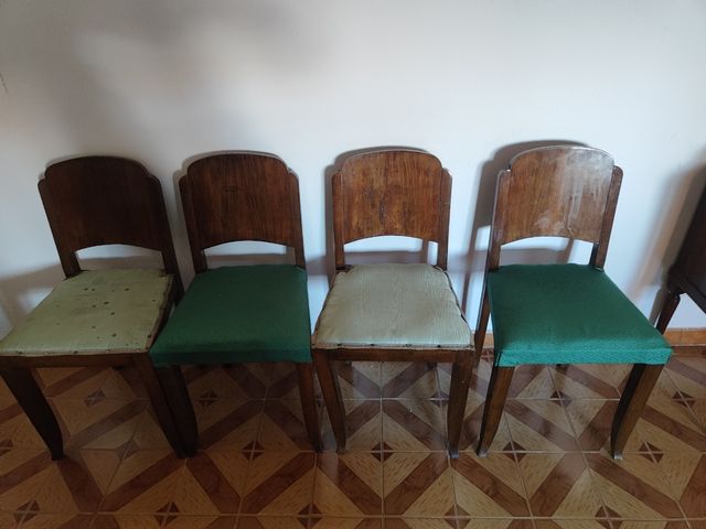  6 Sillas estilo ardeco para tapizar