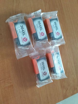 5 cartuchos tinta Uoopo 364XL negros