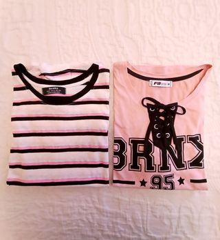 2 CAMISETAS chica L 40 - M 38