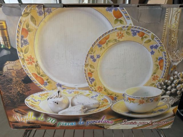 vajilla 20 piezas porcelana