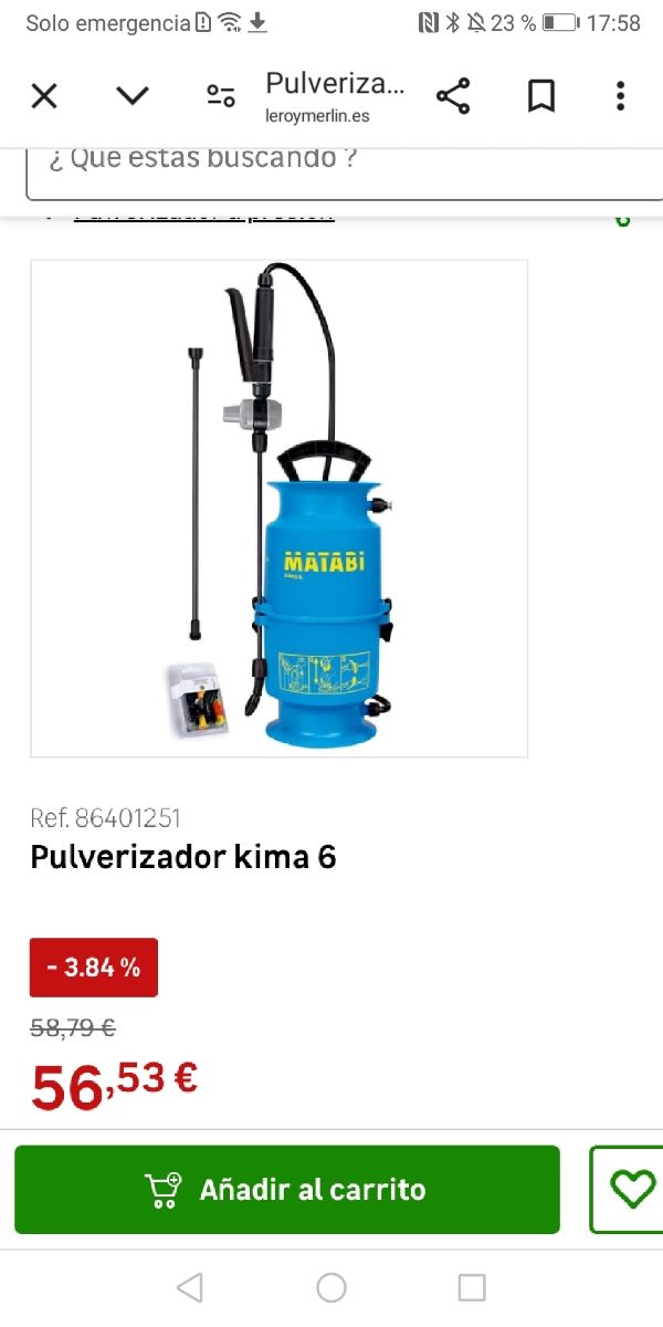 PULVERIZADOR a Presión Matabi Kima 6 - 4L Nuevo.