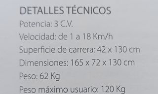 Cinta plegable de correr.