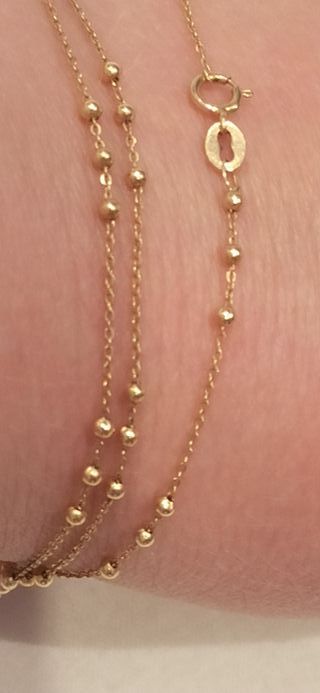 OCASION Collar bolitas de oro