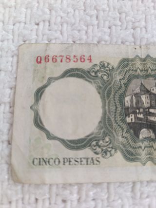 Billete 5 Pesetas España 1951