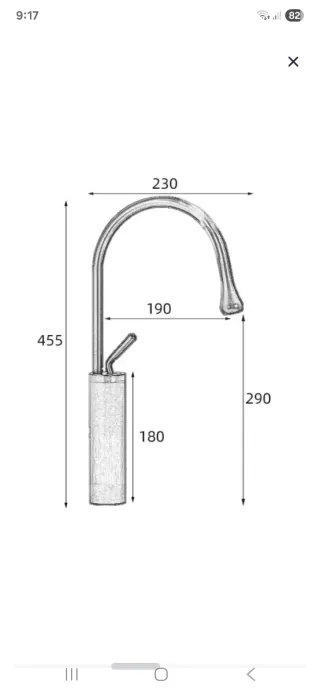 Grifo de baño dorado