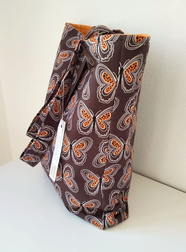 Borsa tessuto farfalle