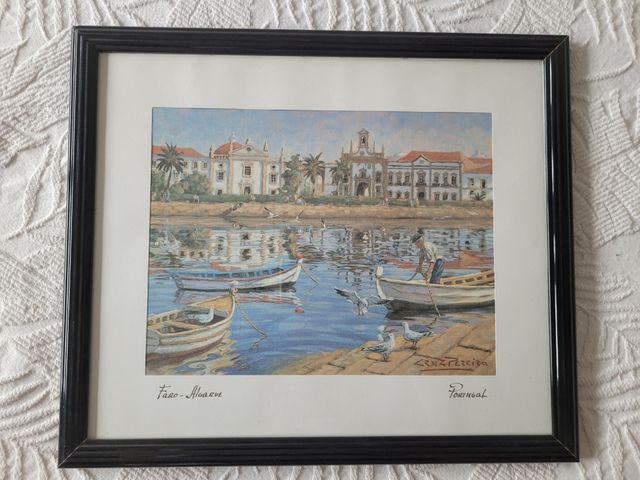 Cuadro Faro-Algarve, acuarela