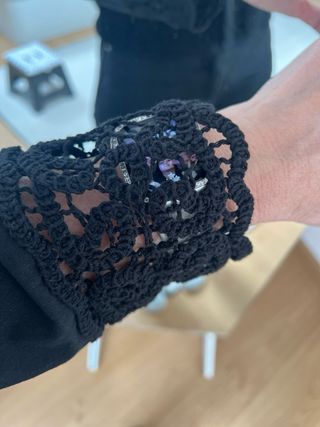 Blusa negra Zara - Crochet