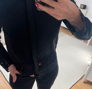Blusa negra Zara - Crochet